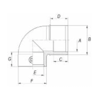 Kolano 90° kw x kz